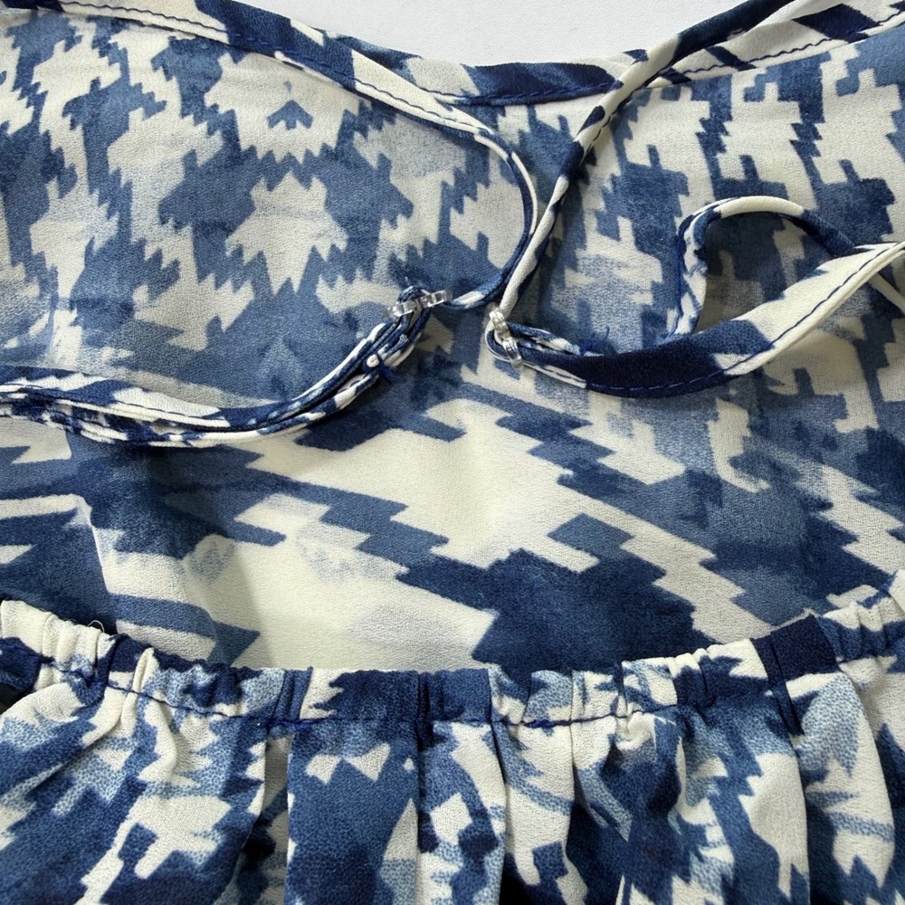 Moon Collection Blue and White Printed Maxi Dress - Picture 10 of 12